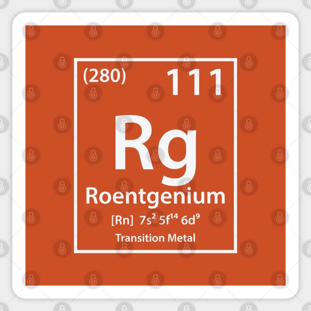 Roentgenium Element Sticker by cerebrands